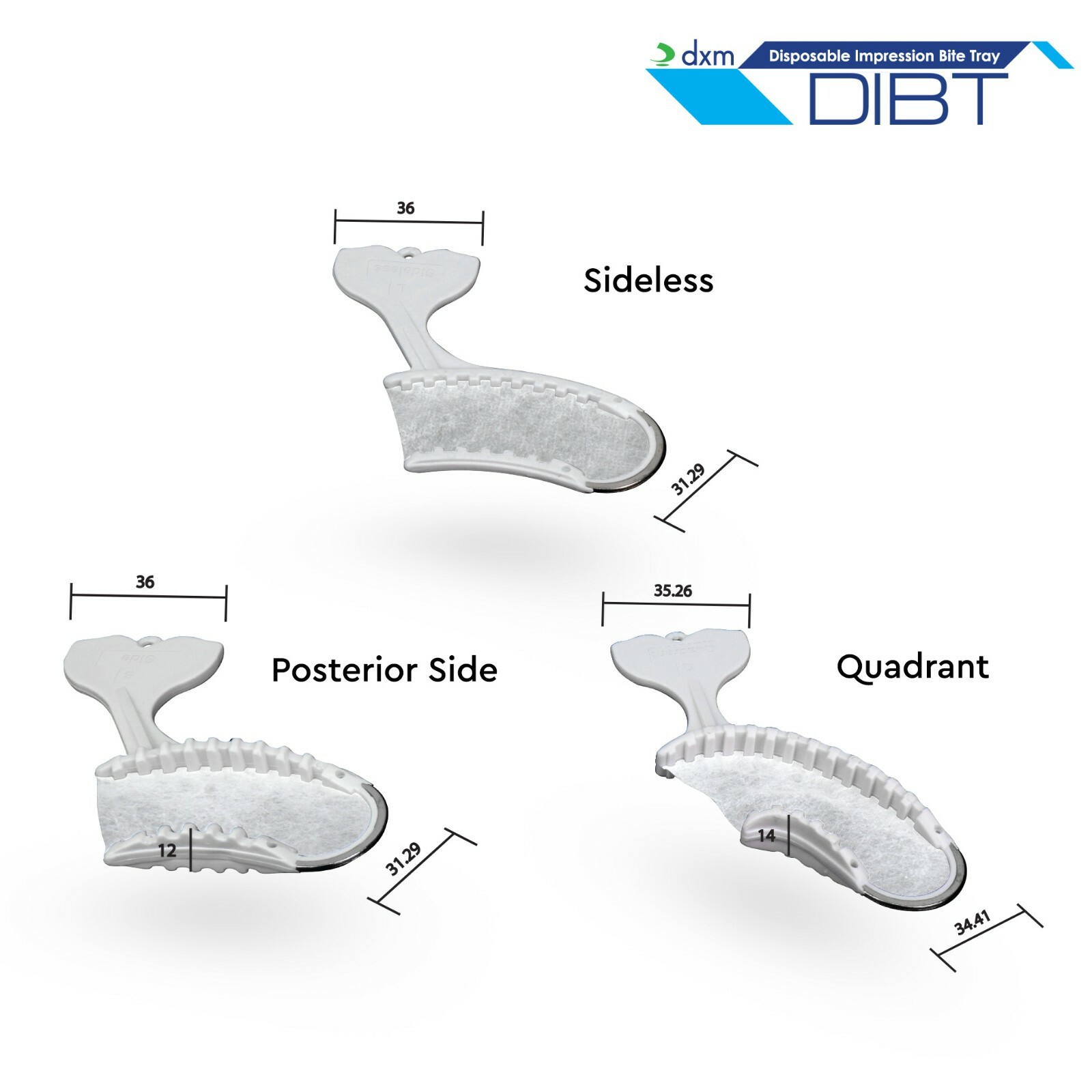 3-in-1 Dental Disposable Impression Stainless-Steel Edge Frame Bite Tray -100pcs