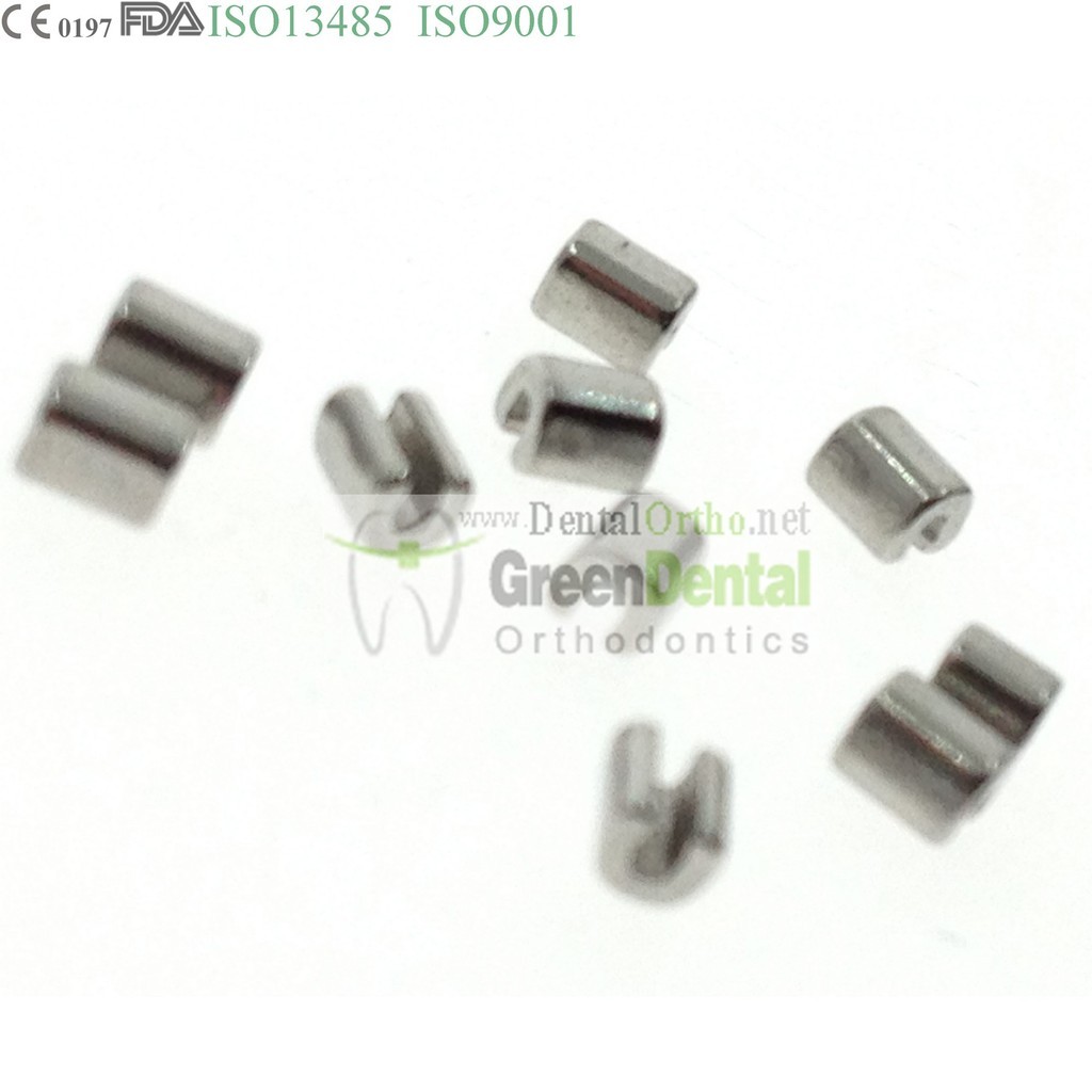 10 x Archwire Stop Crimpable Hook Dental Orthodontic Buccal Tube Lingual Button