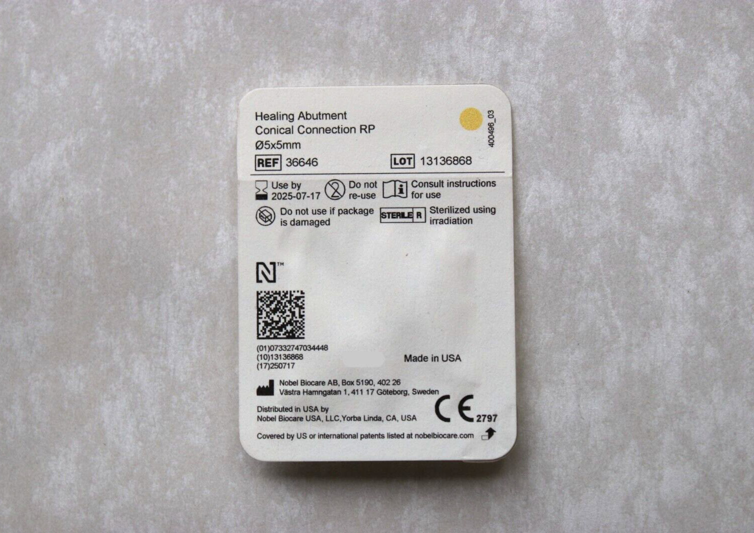 Nobel Biocare аbutment CC RP (Varying Sizes)