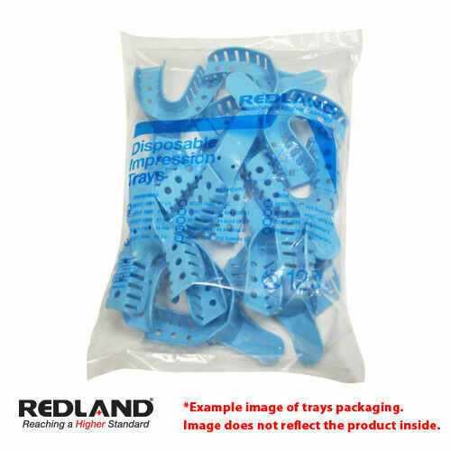 REDLAND Impression Trays #10 Anterior Lower Perforated 12 Pcs/Bag -FDA