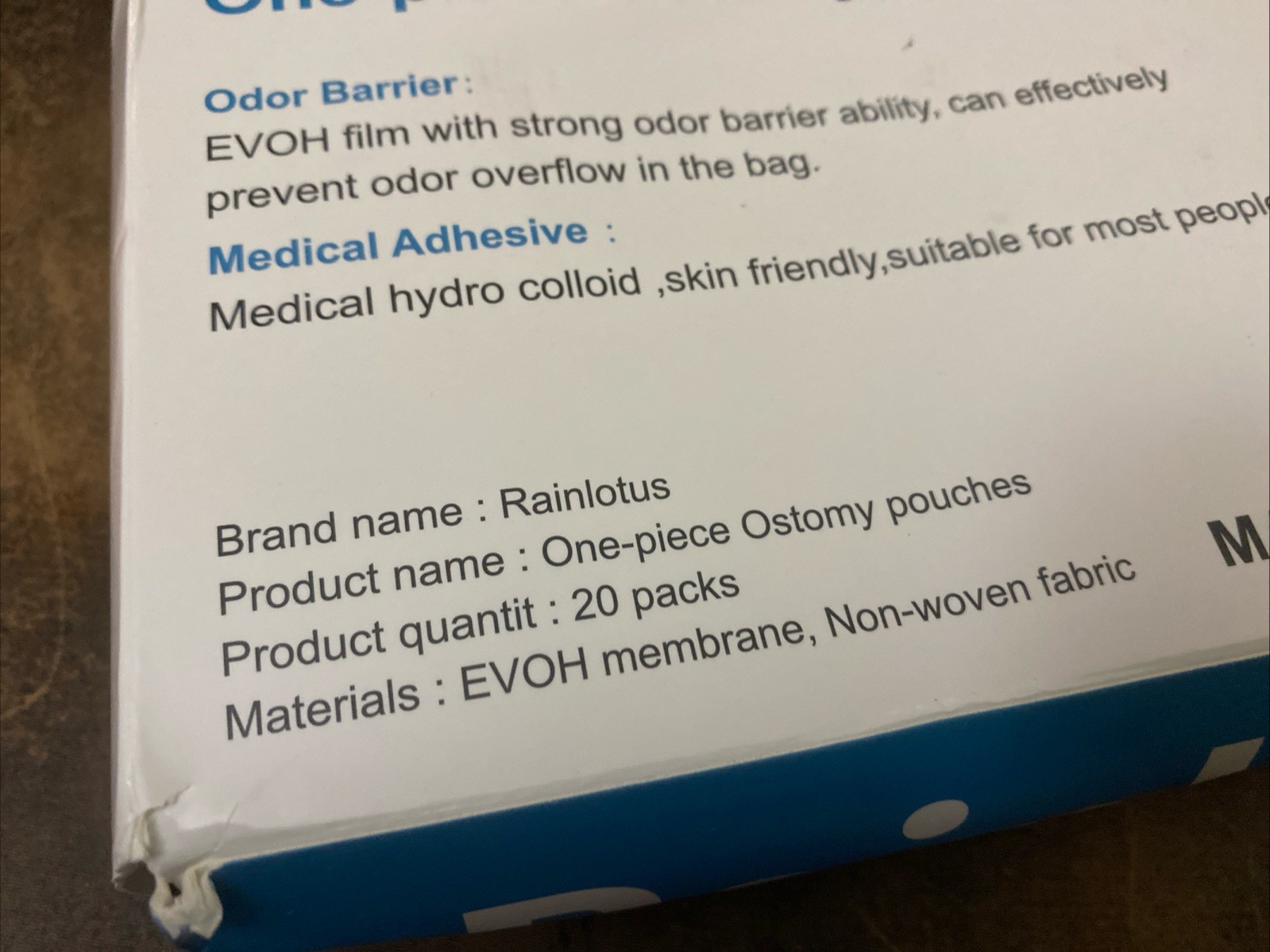 20 pcs Colostomy Bags, Rainlotus Ostomy Bag one-Piece Ostomy Supplies