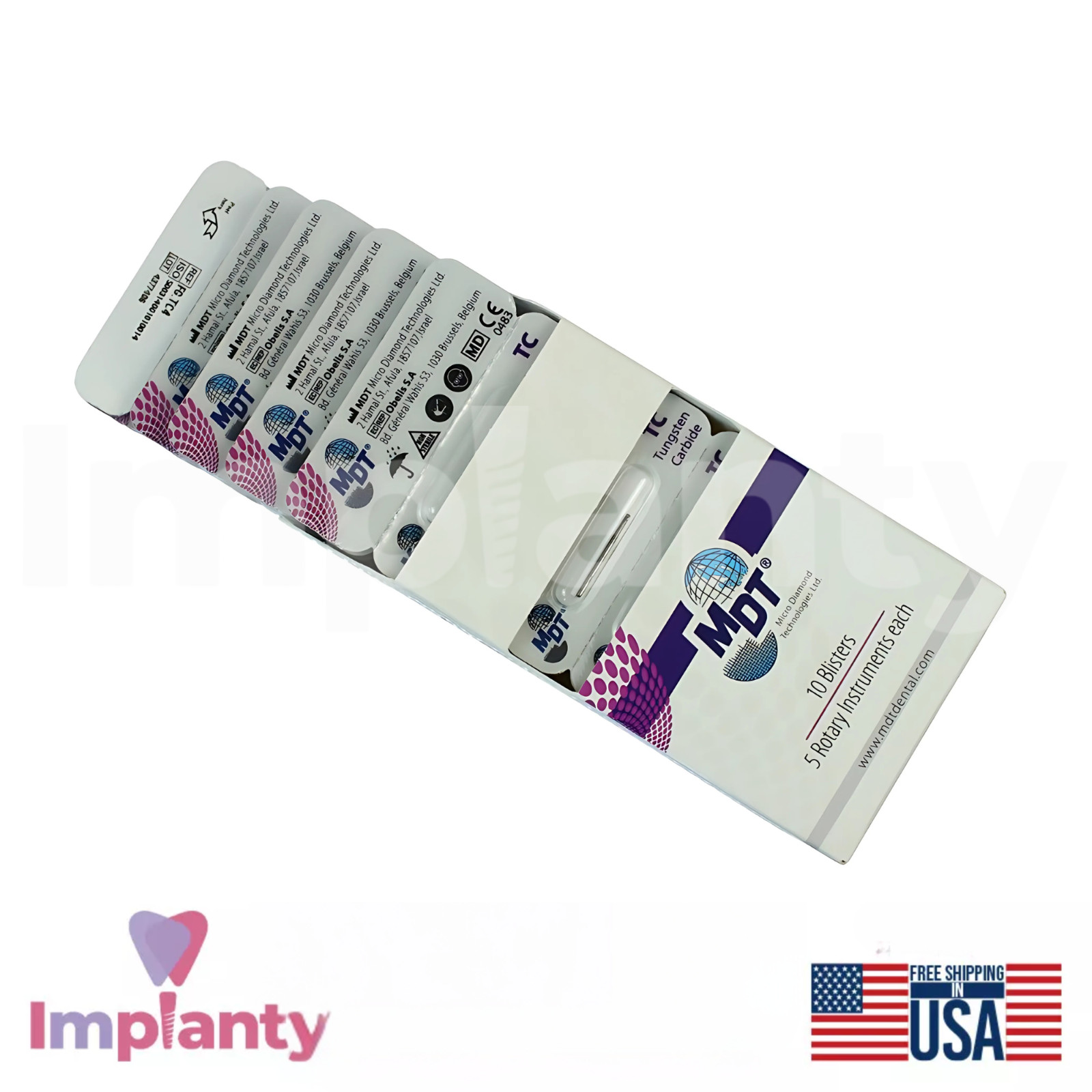 MDT Round FG Carbide Dental Burs Cavity Prep Caries Removal Handpiece Dentistry