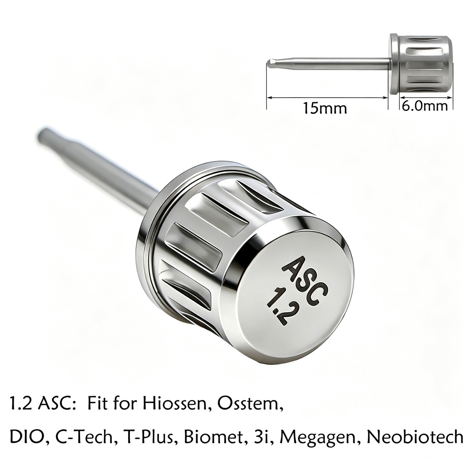 US Implant ASC Driver Screwdriver Angulated Screw Channel 1.2 Fit Hiossen Osstem
