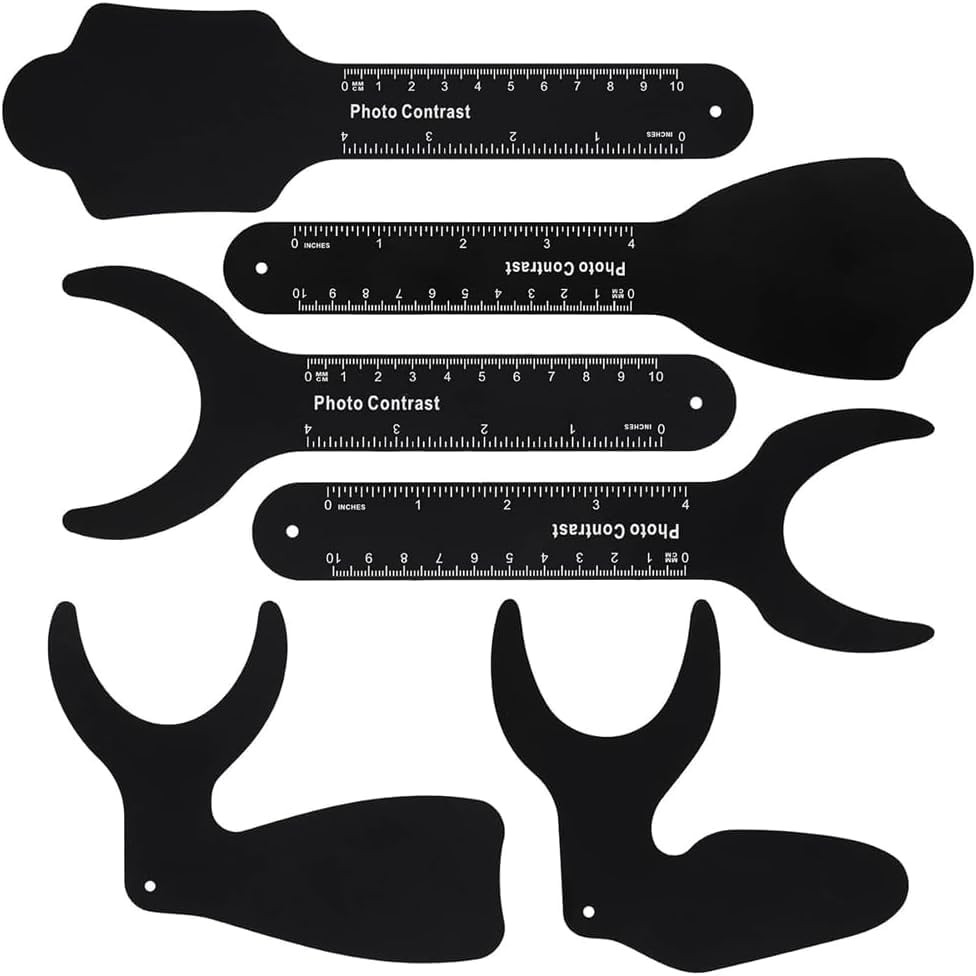 Dental Photography Contrast Board Set, 6 Pieces, Black Background White