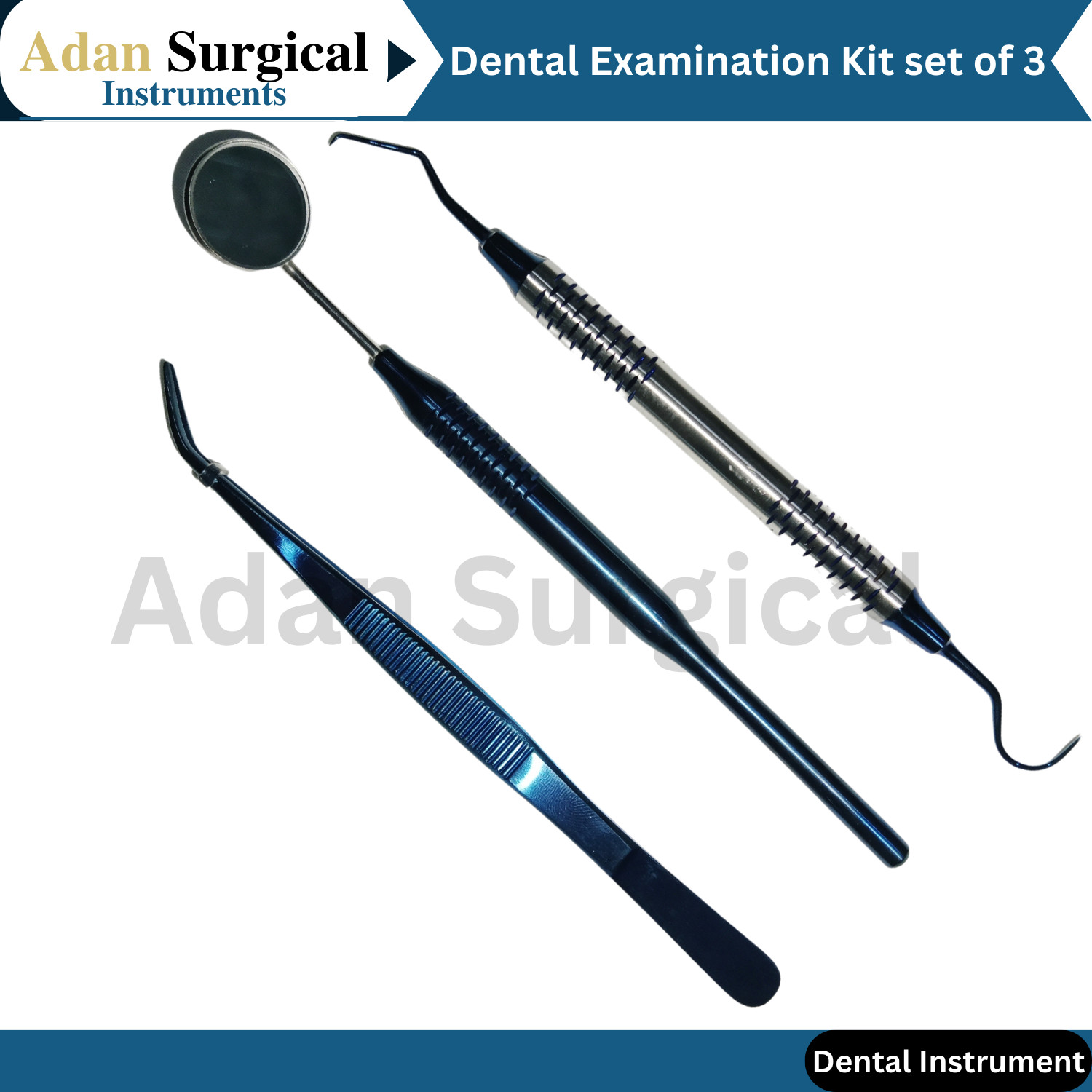 Pro Dental Stainless steel dentist examination mouth mirror tweezers tooth kit