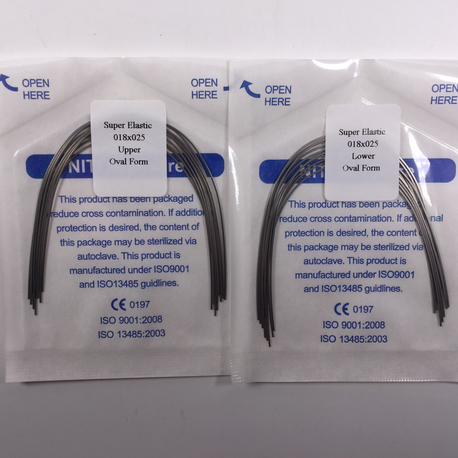 Dental Niti Super Elastic Arch Wires Rectangular Orthodontic Oval Ovoid Form