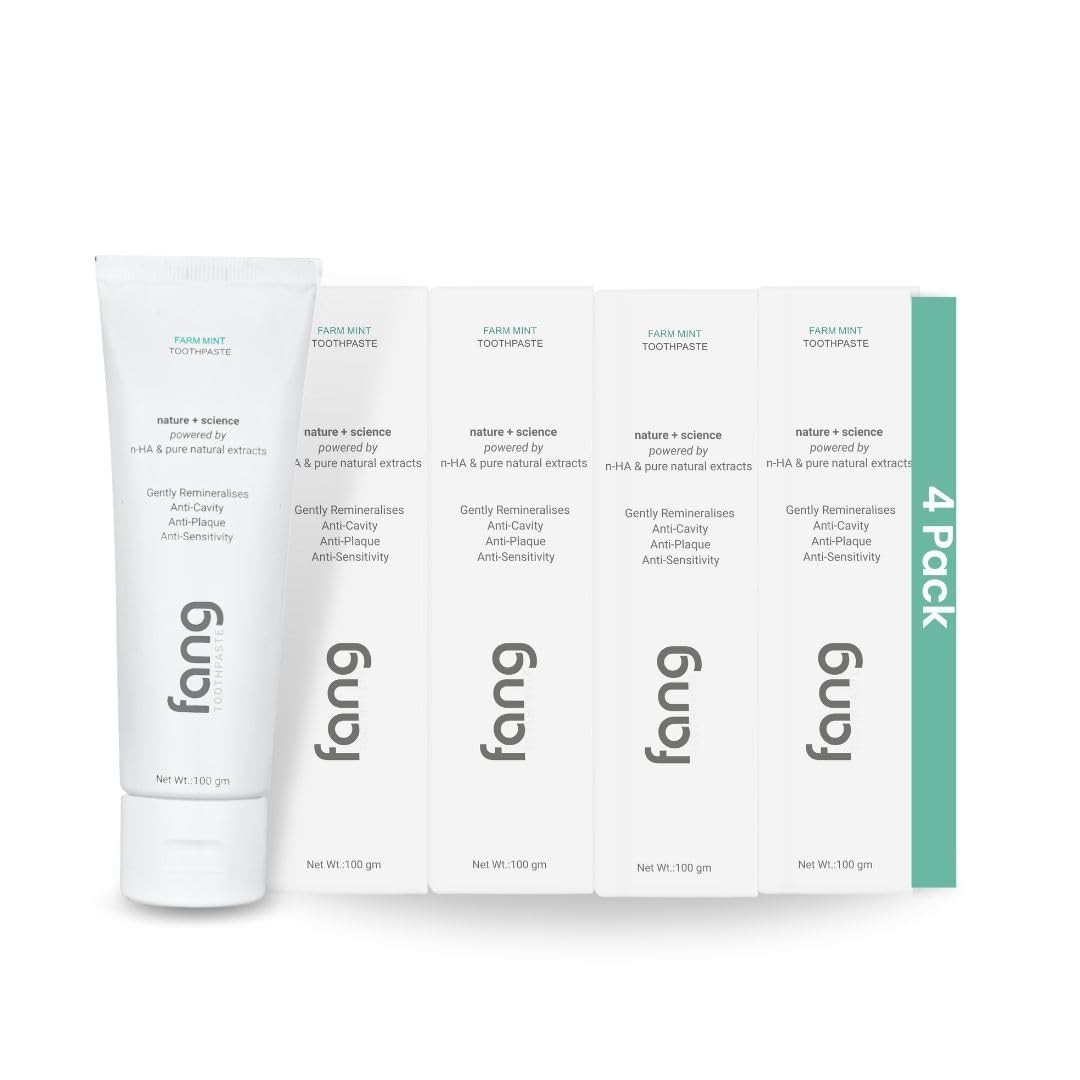 Fang Farm Mint Natural Toothpaste – 120 grams (Pack of 4)