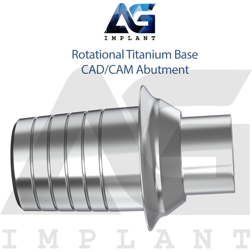 5 Rotational Titanium Base CAD/CAM Prosthetic System Int Hexagon 2.42mm