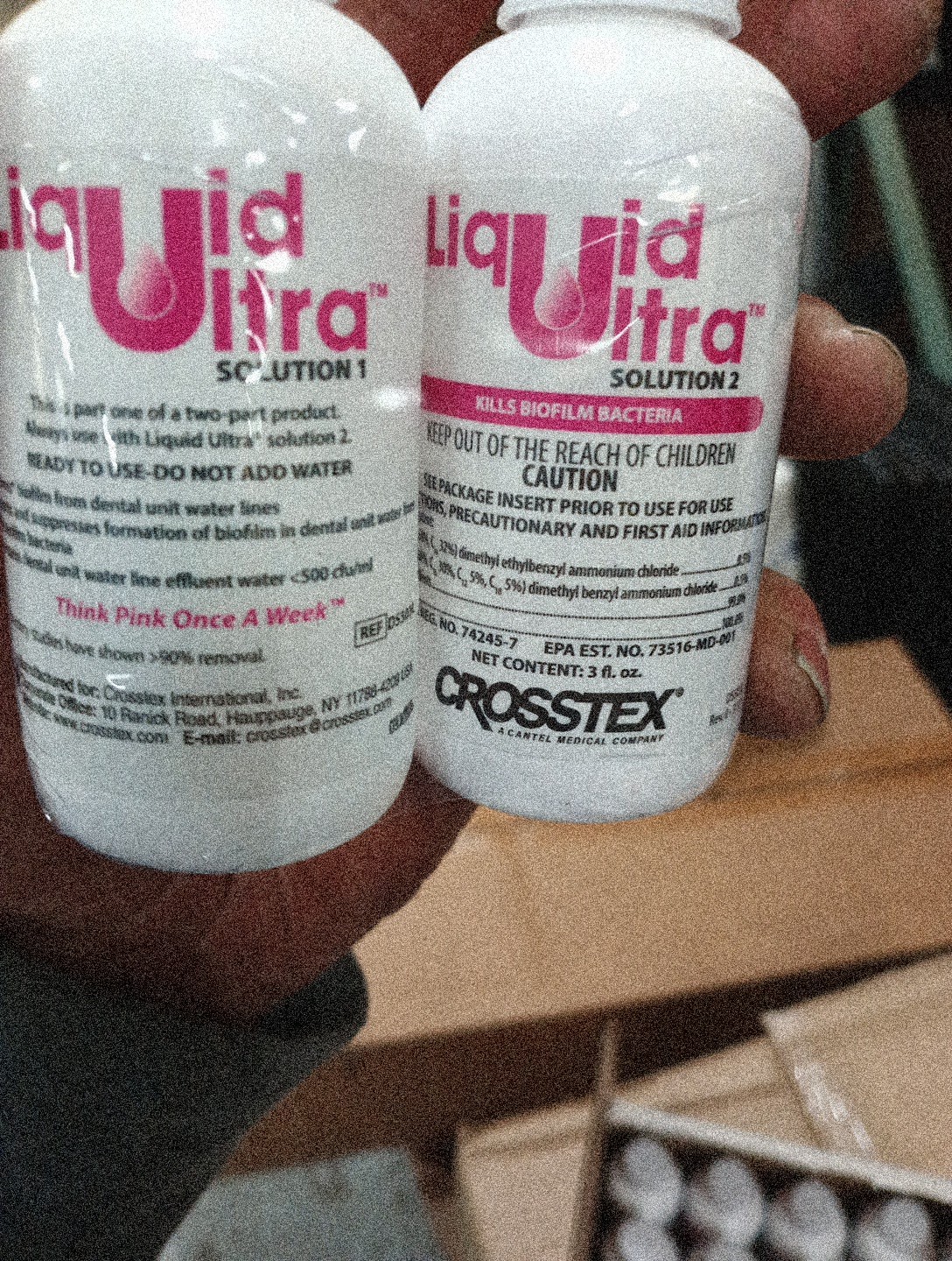5 Sets Of Crosstex Liquid Ultra, Solutions 1 and 2, 3oz Each, Exp 12/26