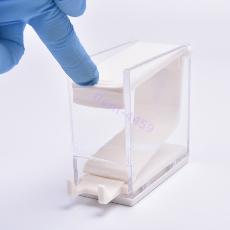 Dental Cotton Roll Dispenser Holder Case Press Type Hygienic Divider Box
