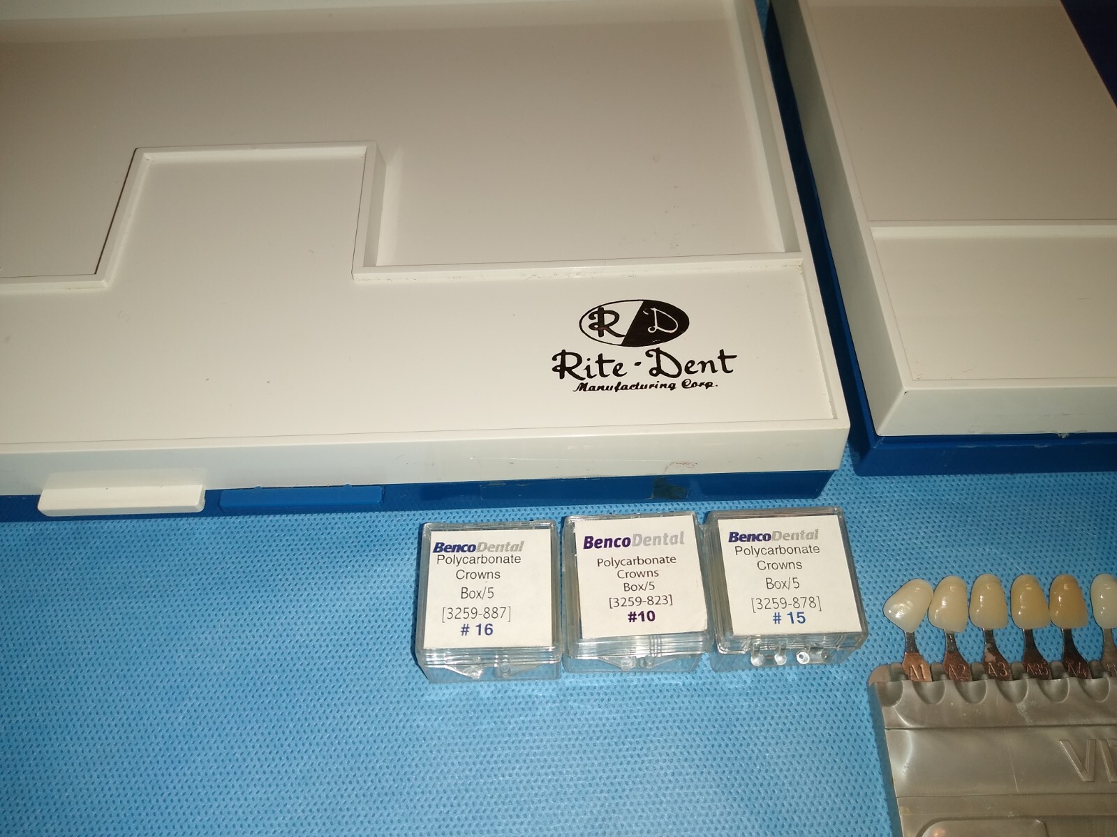 Cargus Rite Dent Benco PolyCarbonate Crowns Pre Owned Partial Kits and Vitapan