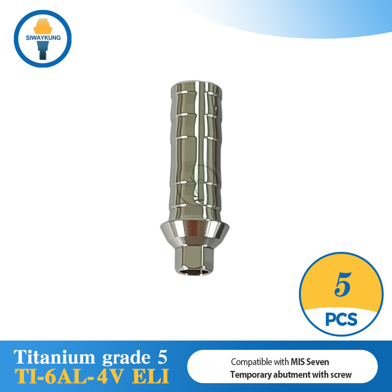 5 pcs Temporary abutment Titanium Cylinder compatible with MIS Seven