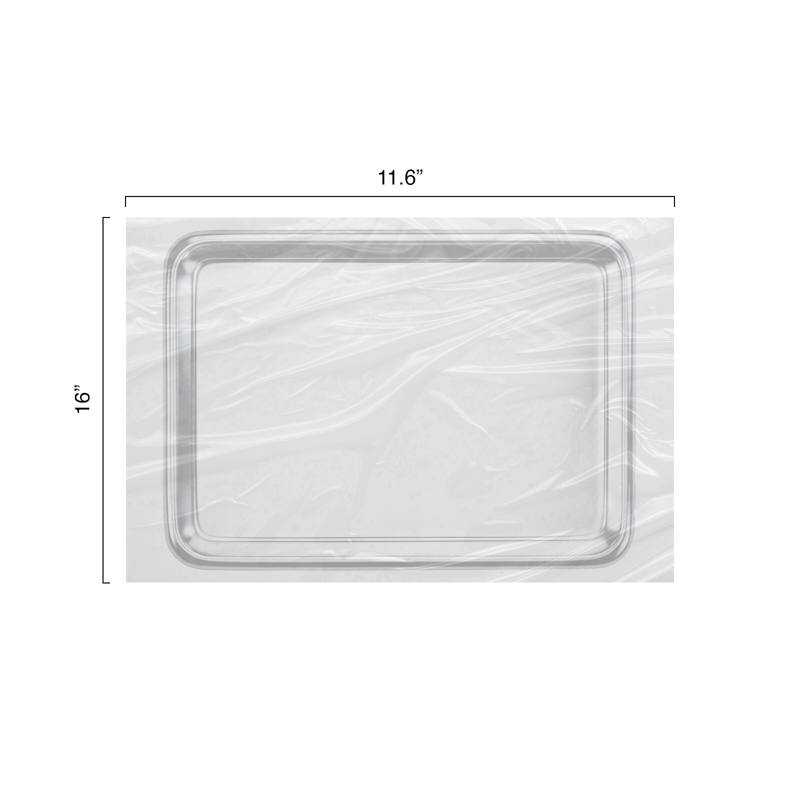 1500 (3Boxes) JMU Dental Large E-Tray Covers Sleeves Clear Plastic 11-5/8″x16″
