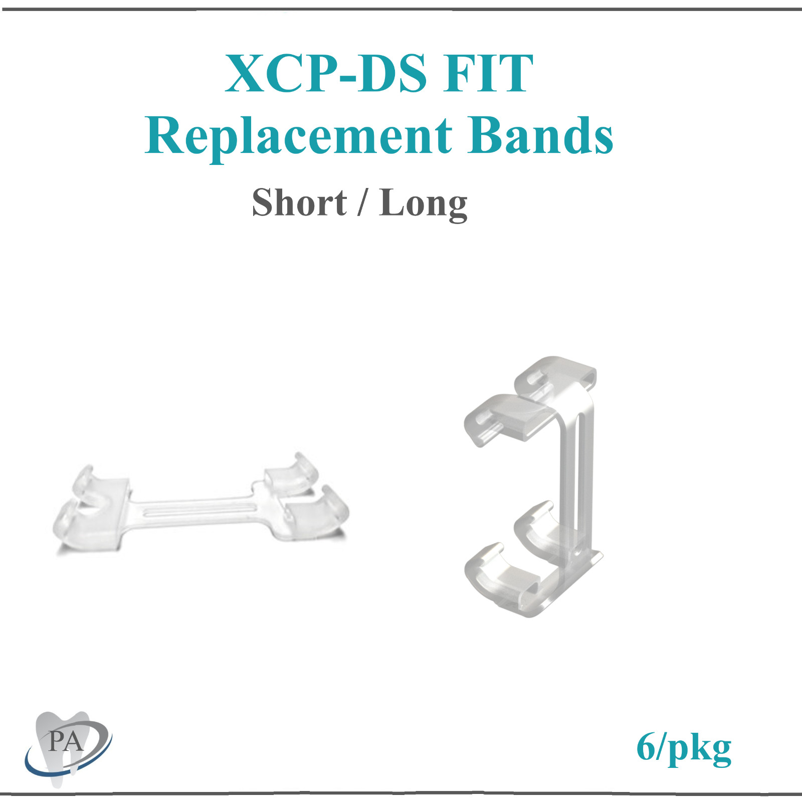 Dental X-Ray XCP-DS FIT Short Replacement Bands or Long Replacement Band, 6/Pk