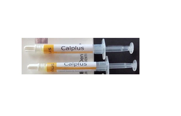 Dental CALPLUS Calcium Hydroxide Paste With Iodoform 2 x 2gm Syringe Pack