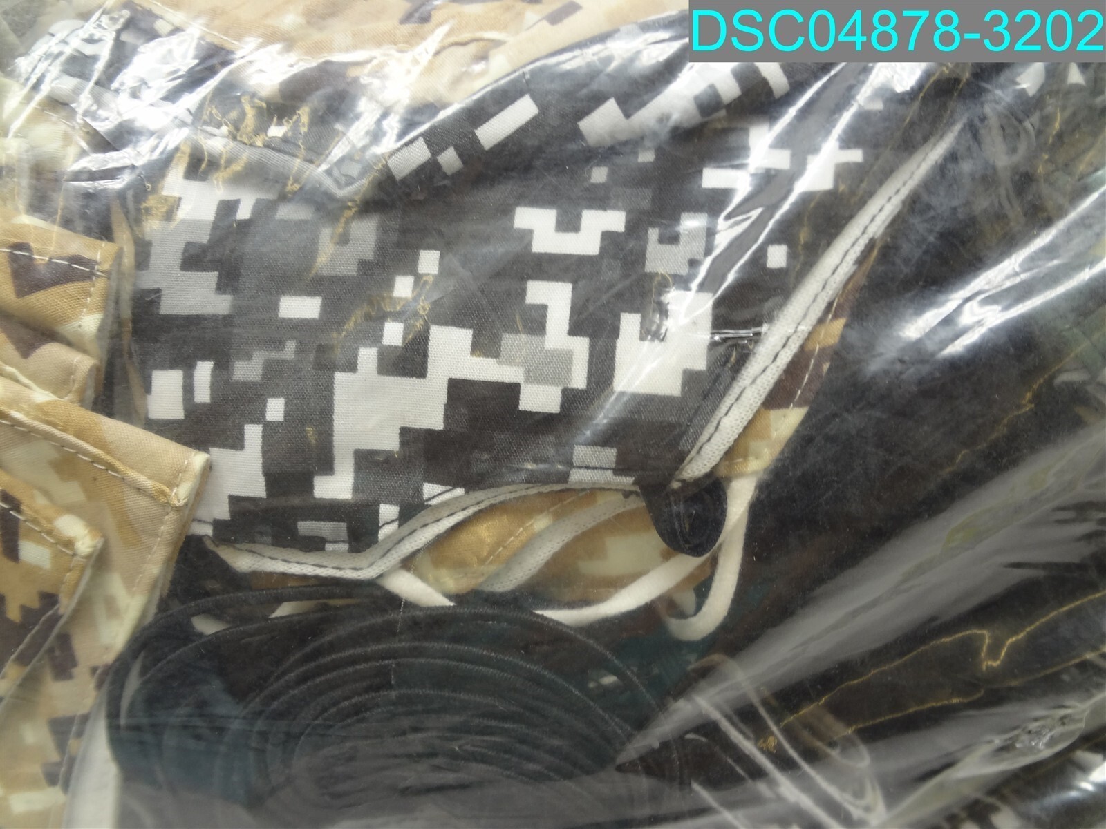QTY=200: Pixel Brown Green And Black Camo Camouflage Adult Cloth Face Mask