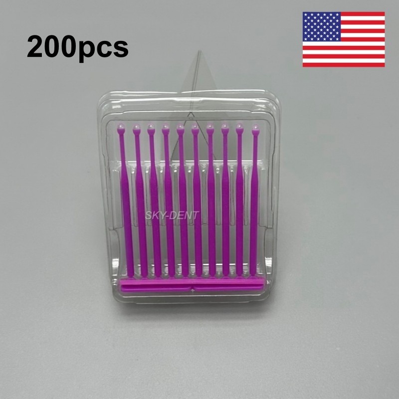 200pcs Dental Bonding Stick Adhesive Tip Applicator For Crown Porcelain Veneer