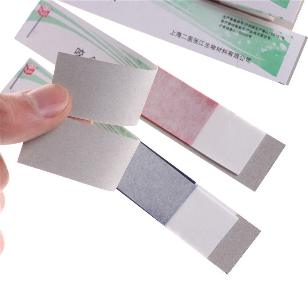 Dental Articulating Papers Double Sided Strips Red/Blue Thin/Think Bite Paper