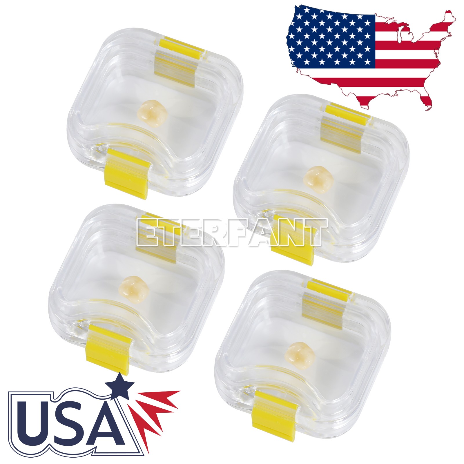 ETERFANT 100/500pcs Dental Crown and Bridge Pillow Box with Storage Display Box