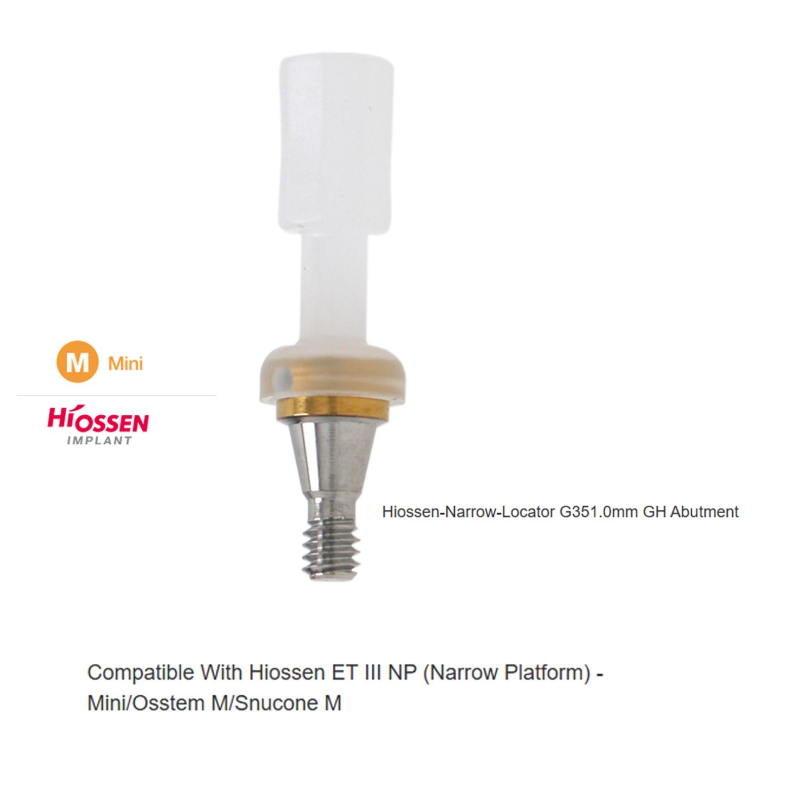 Overdenture Locator Abutment Regular/Mini Hiossen ET Platform Compatible 1-7.0mm