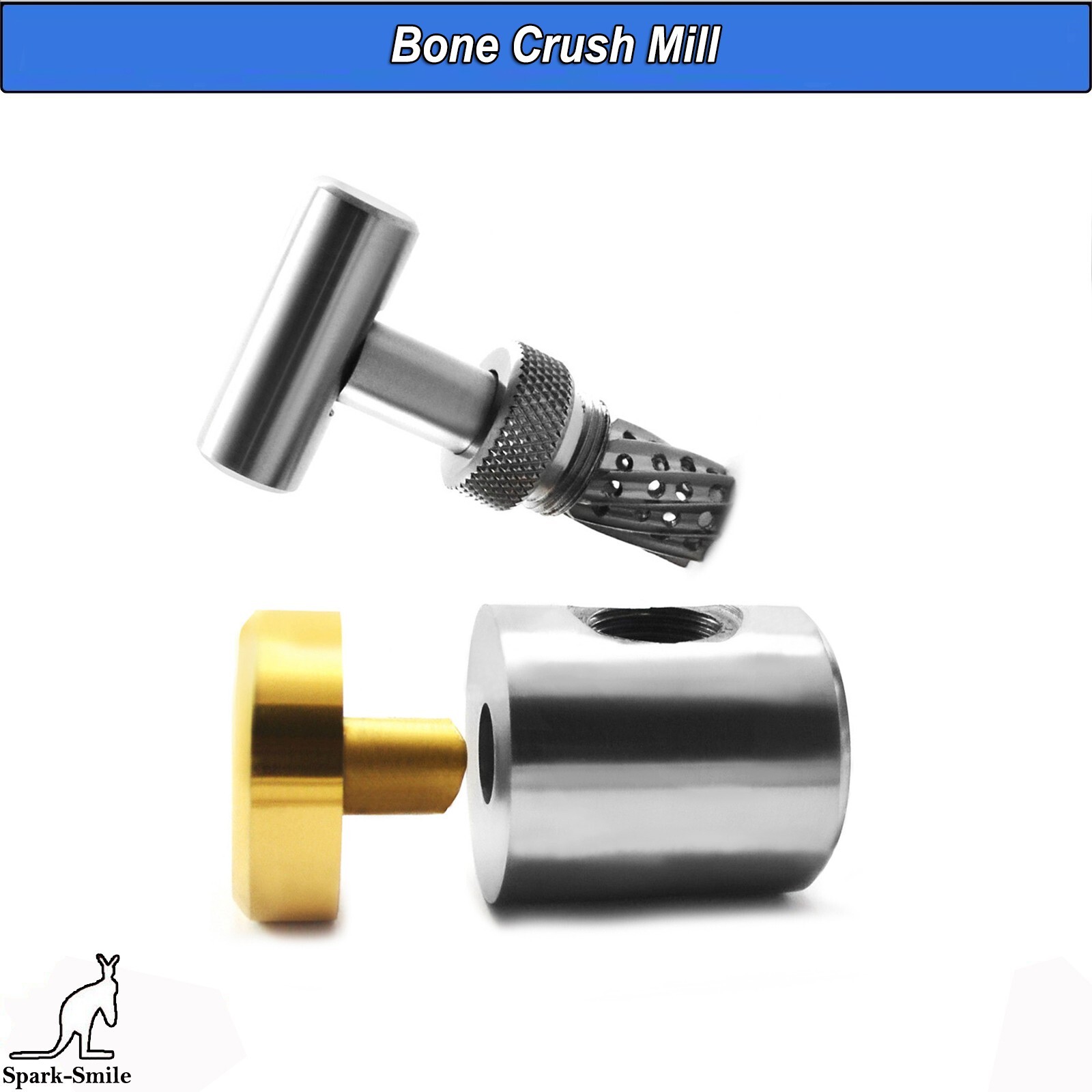 Dental Bone Graft Instruments Set Bone Crusher Mill Mallet Bone Rongeur Forceps