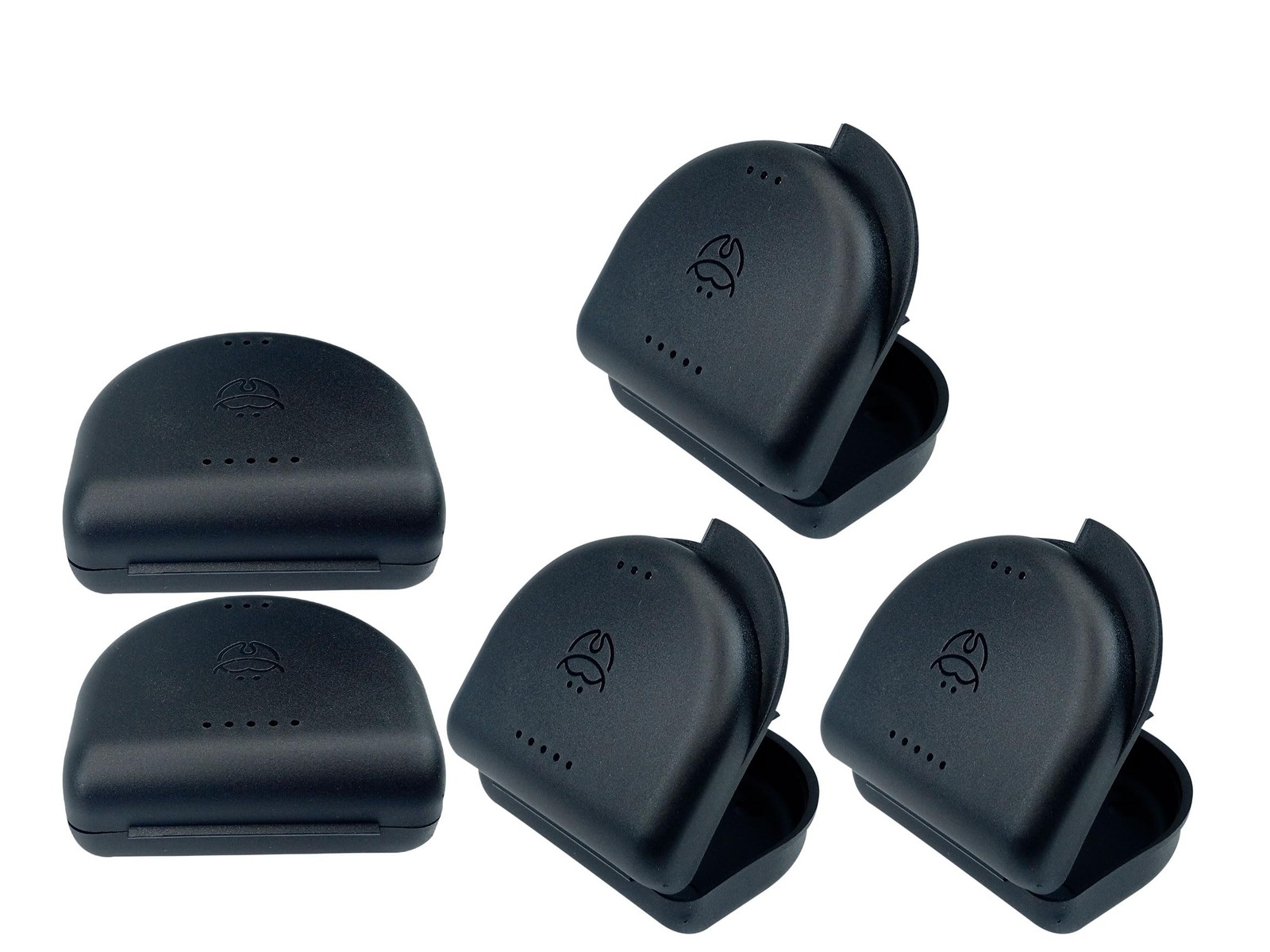 Dentosmile Black Dental Retainer Aligner Case Mouth Guard Denture Storage