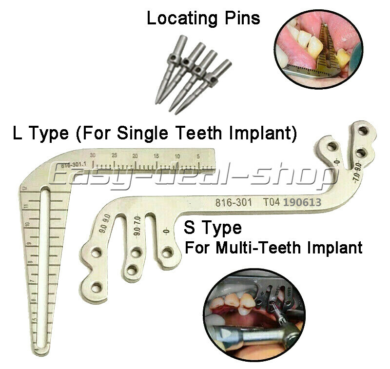 Dental Implant Instruments Surgical Drill Guide Locator Depth Parallel Pin Gauge