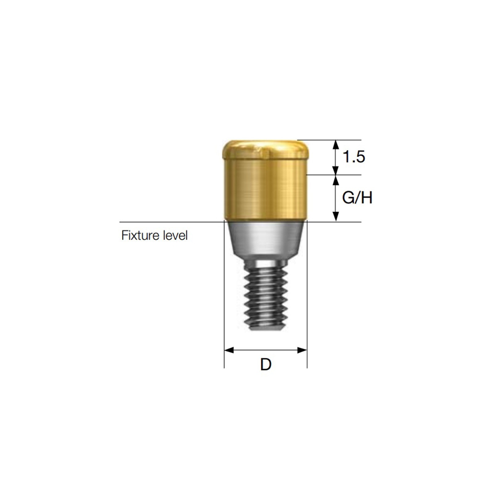 US Zimmer Screw-Vent 3.5mm Platform Abutment 1.0-5.0mm Overdenture Compatible