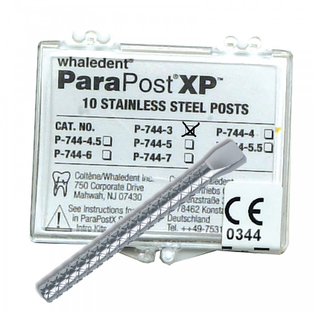 Coltene Whaledent P744-3 ParaPost XP Stainless Steel Posts .036″ Brown 10/Pk