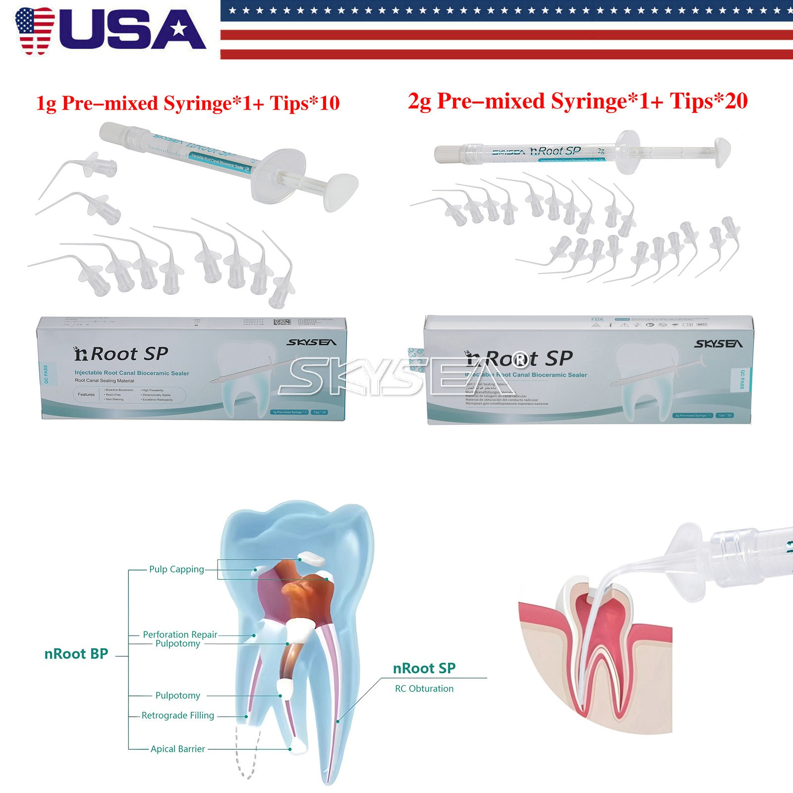 Dental Injectable Root Canal Bioceramic Sealer Endodontic Sealing Filling Cement