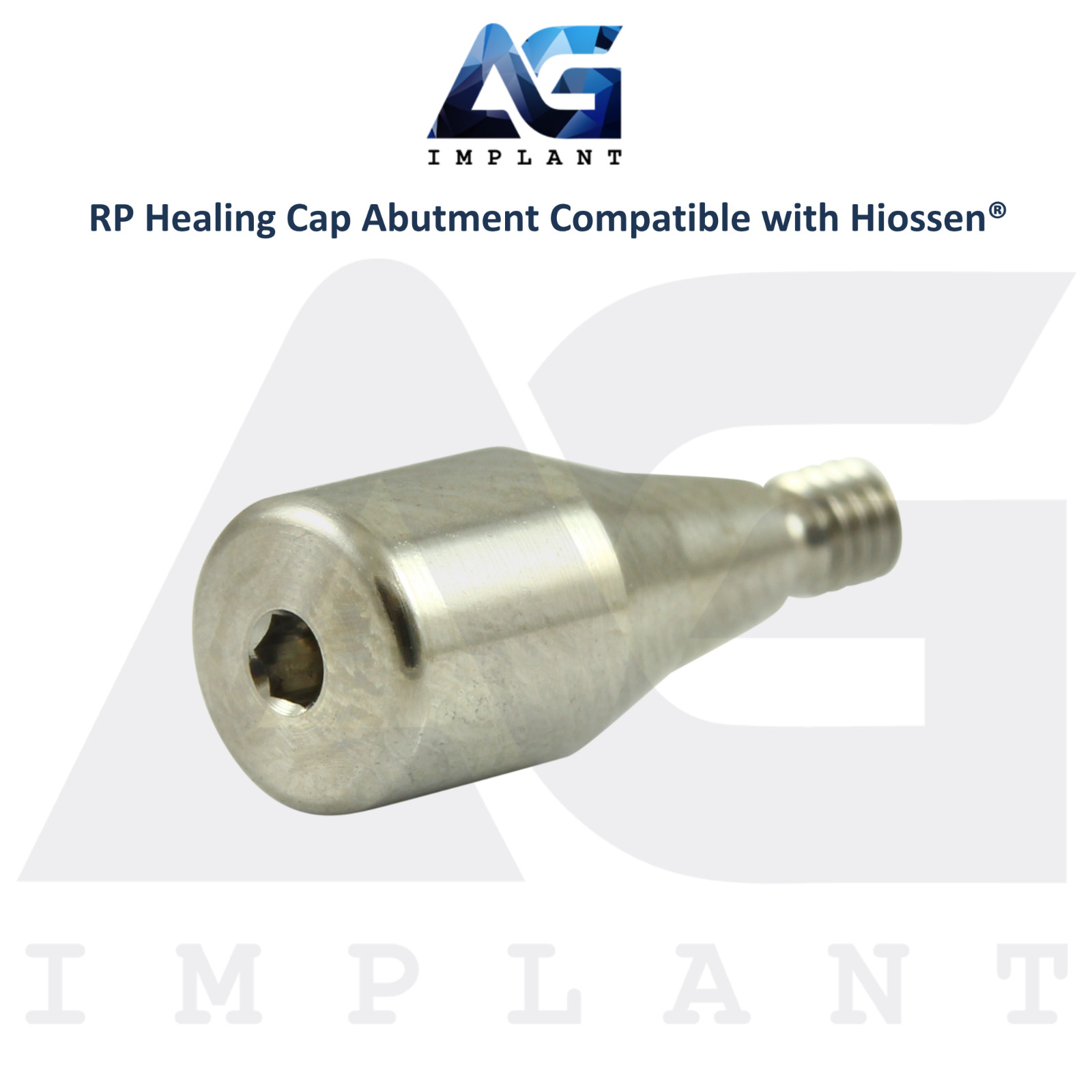 10 Dental Titanium Healing Cap Prosthetic Ø3.5mm Hiossen Compatible RP 2.5mm