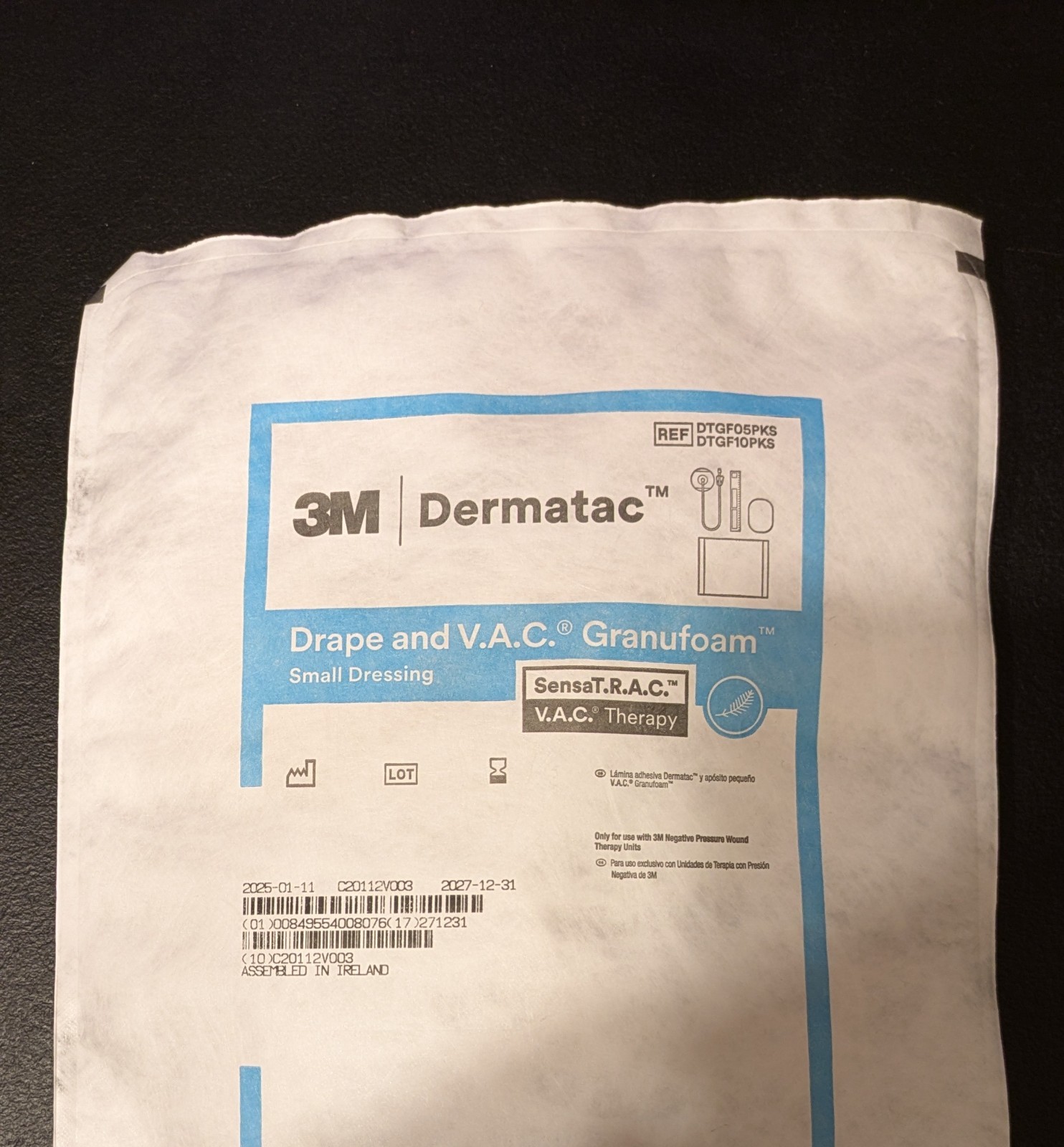 3M DermATAC Granita Dressing SMALL – DTGF05PKS Sealed Exp 12/2027