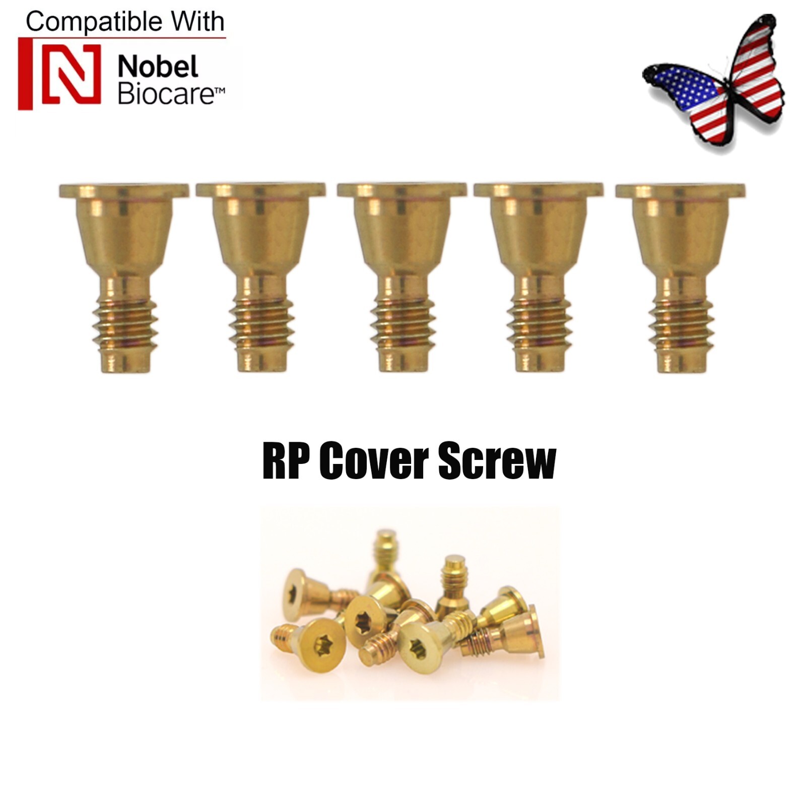 US Dental Fits Hiossen Nobel Cover Screw Cap R/M NP/RP for Oss Healing Abutment