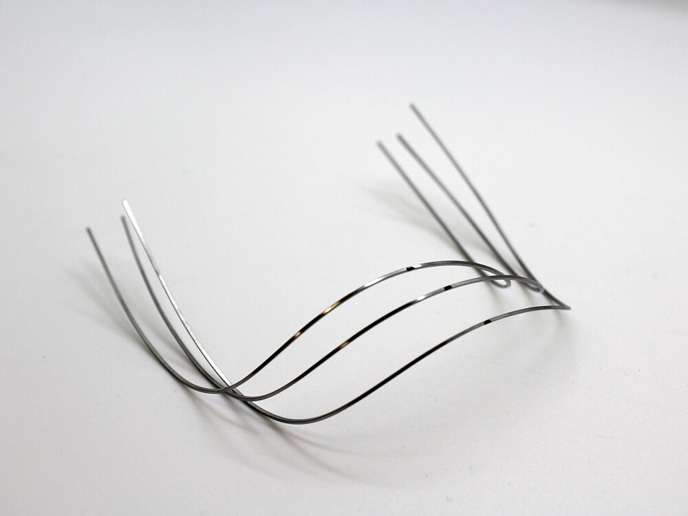J&J Ortho™ Orthodontic NiTi Reverse Curve Arch Wire Round (2/pk) Straight Tail