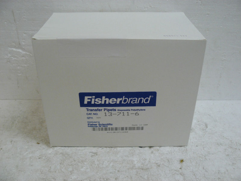 FISHER SCIENTIFIC FISHERBRAND 13-711-6 TRANSFER PIPETS NEW