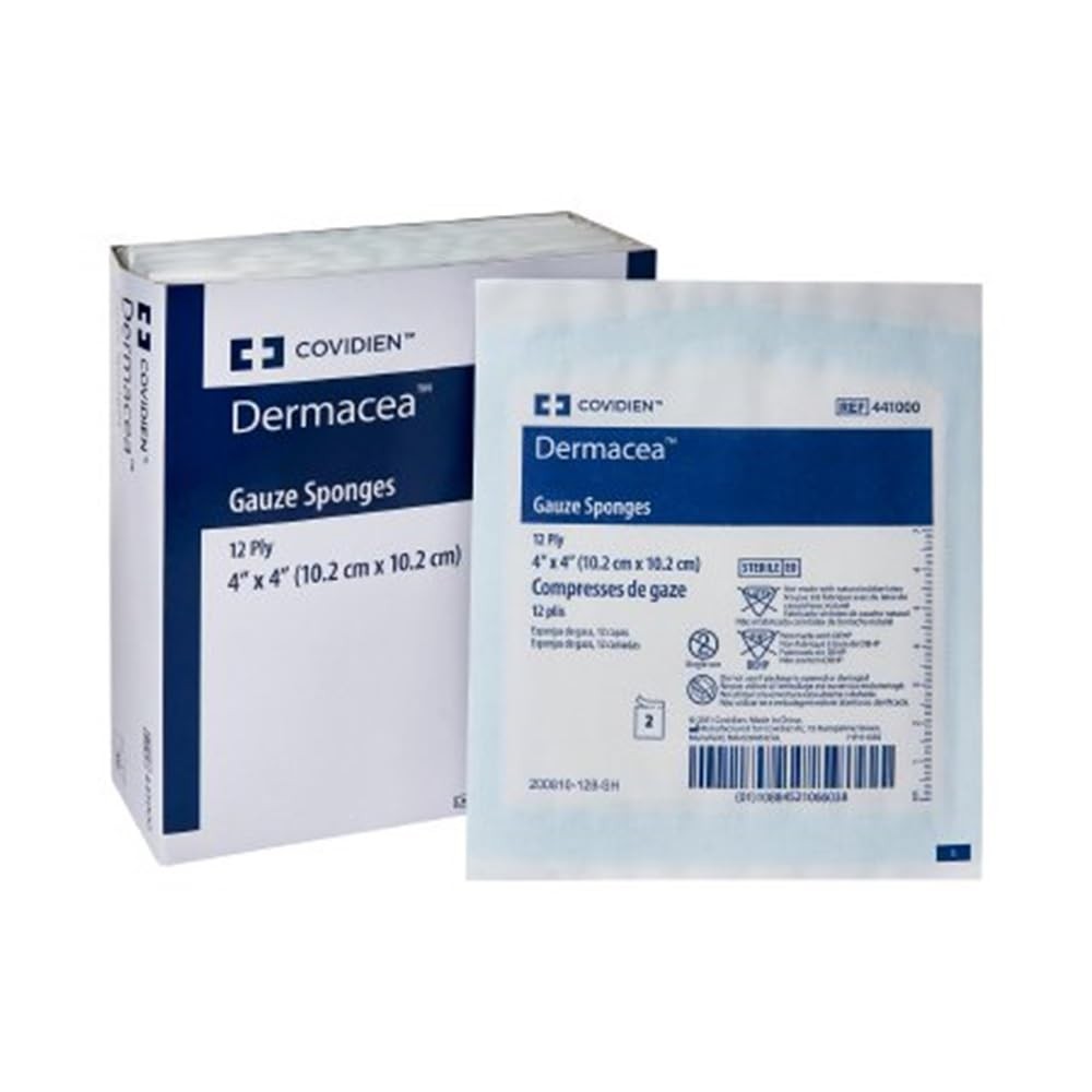 Dermacea Sterile USP Type VII Gauze Sponge 4″ X (50/Box) 4 X 4 Inch