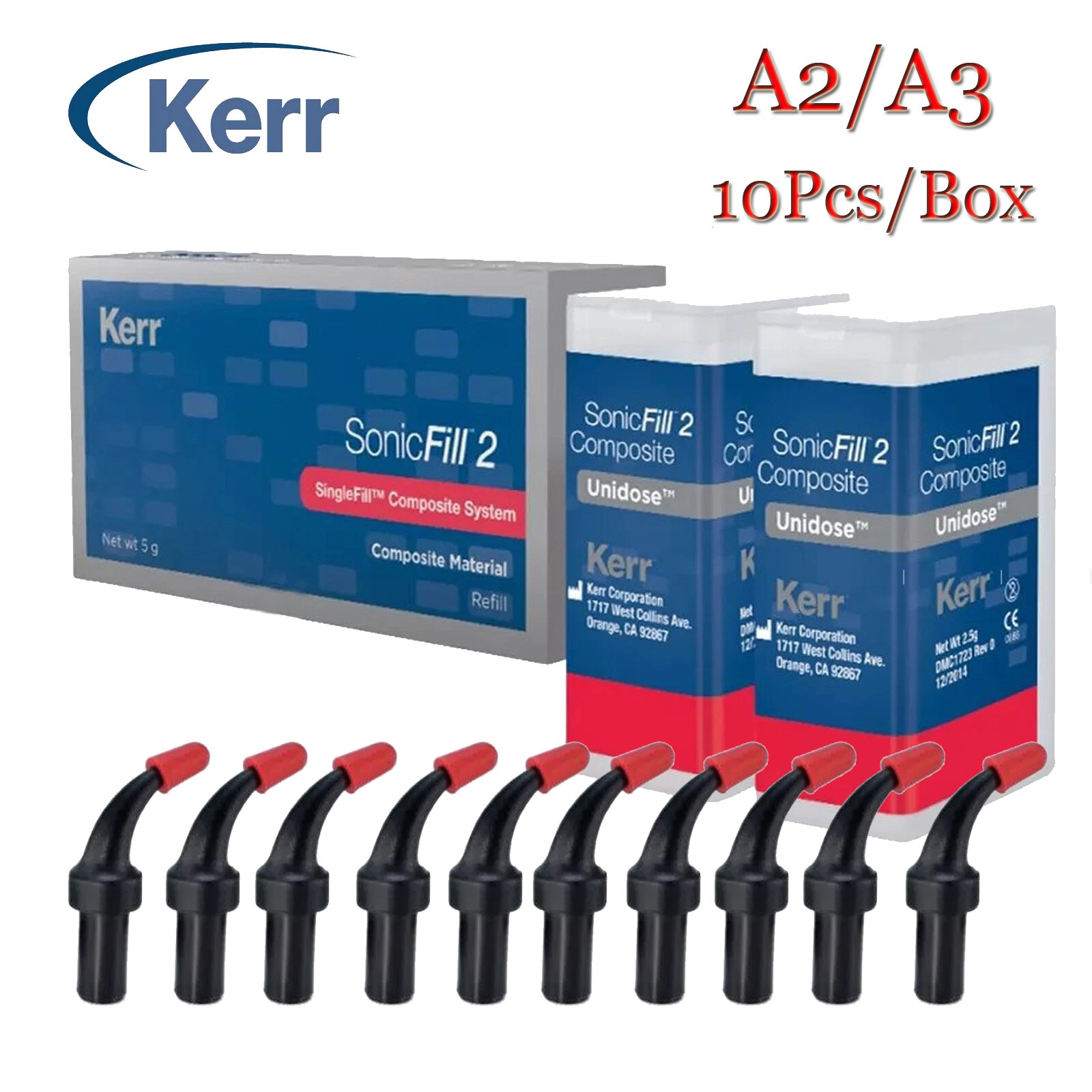 SonicFill 2 Dental bulk fill Composite Material Unidose Refill A2/A3