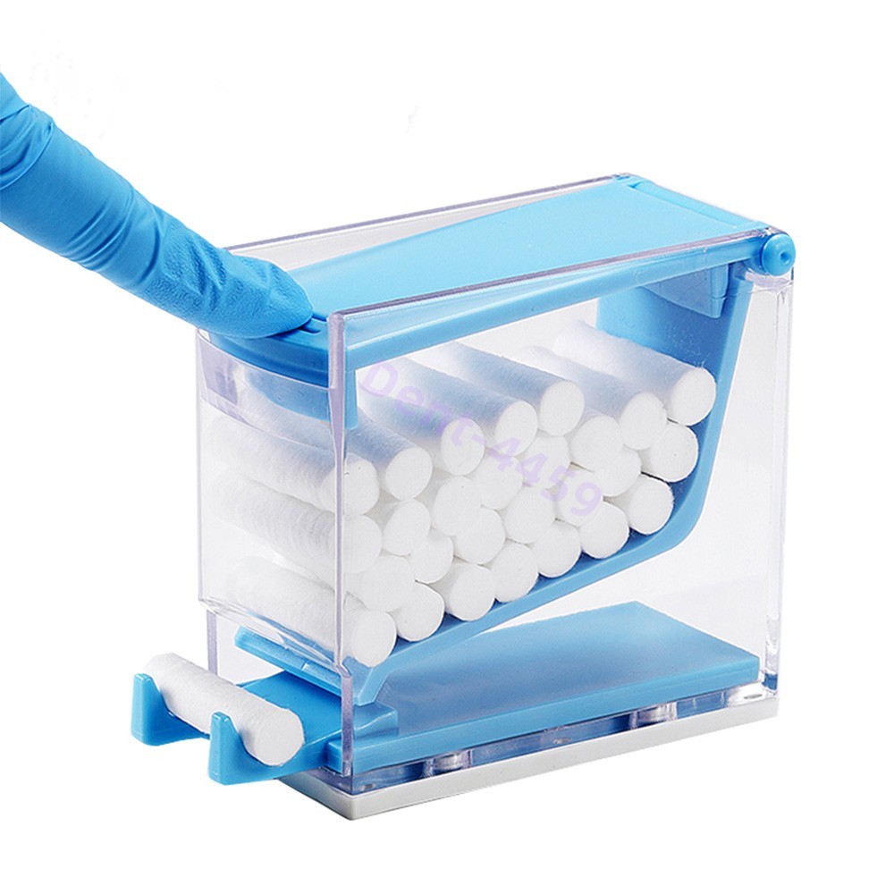 Dental Cotton Roll Dispenser Holder Case Press Type Hygienic Divider Box