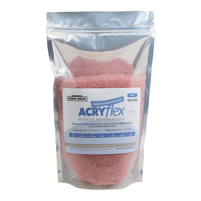 NEW! #7a REAL PINK Semi-Flexible Thermo AcryFlex 2.2lb (1kg) Bag Hypoallergenic