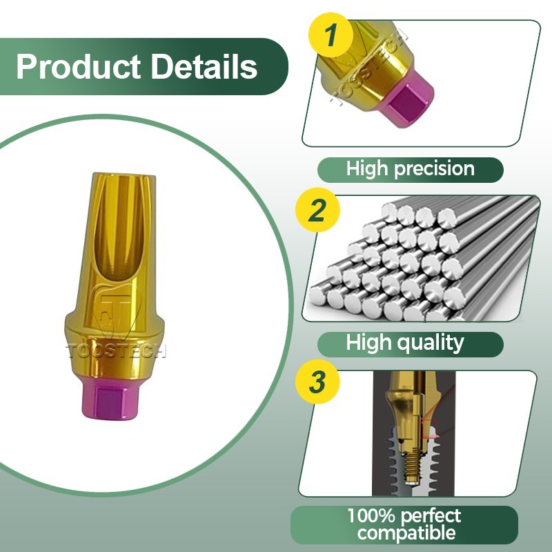 1/6/10/20pcs Anatomic Angled abutment fits to MIS Seven SP 15/25 degree D4.8