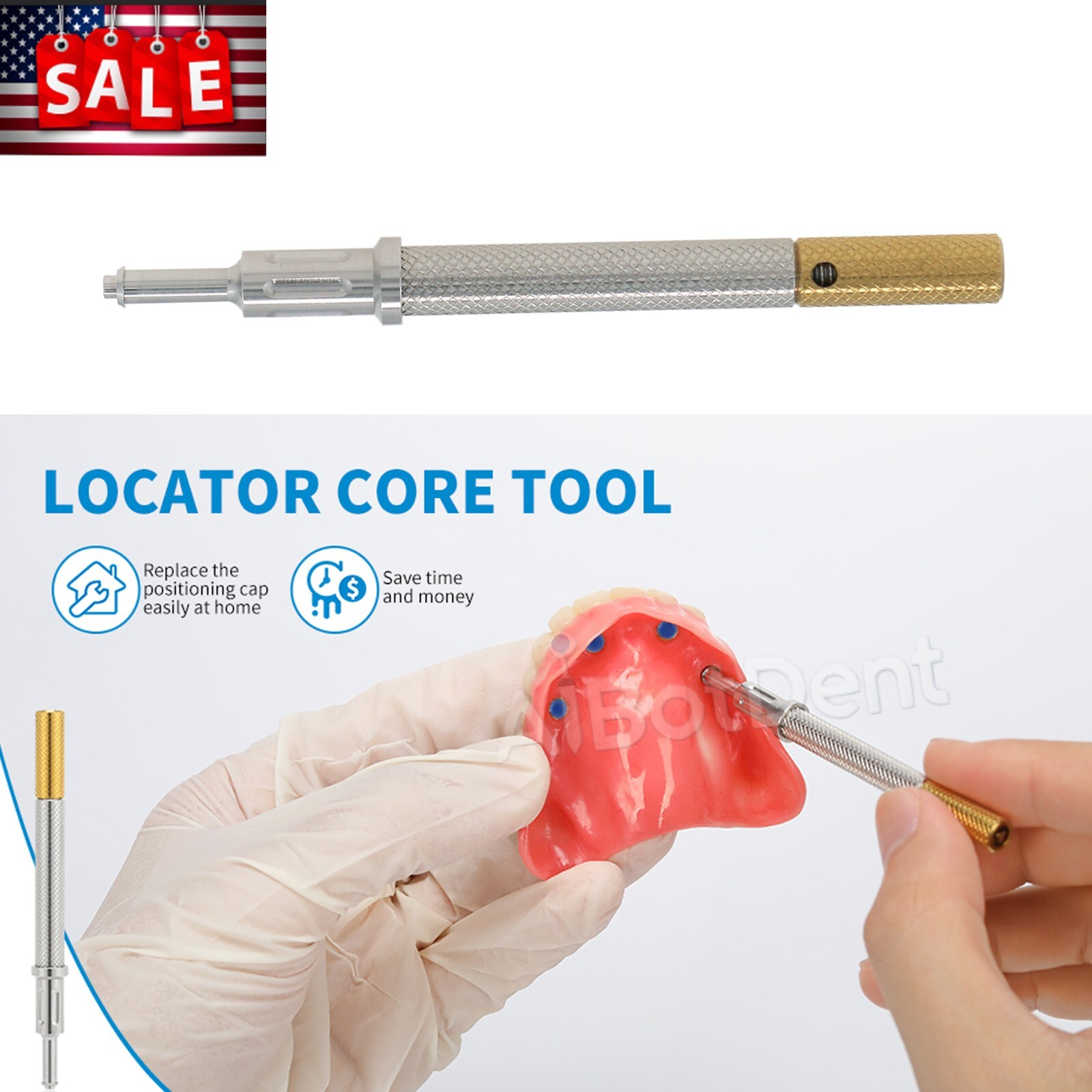 Locator Core Tool Retention Caps Insertion for Nobel/Zimmer/Hiossen Implant Lab