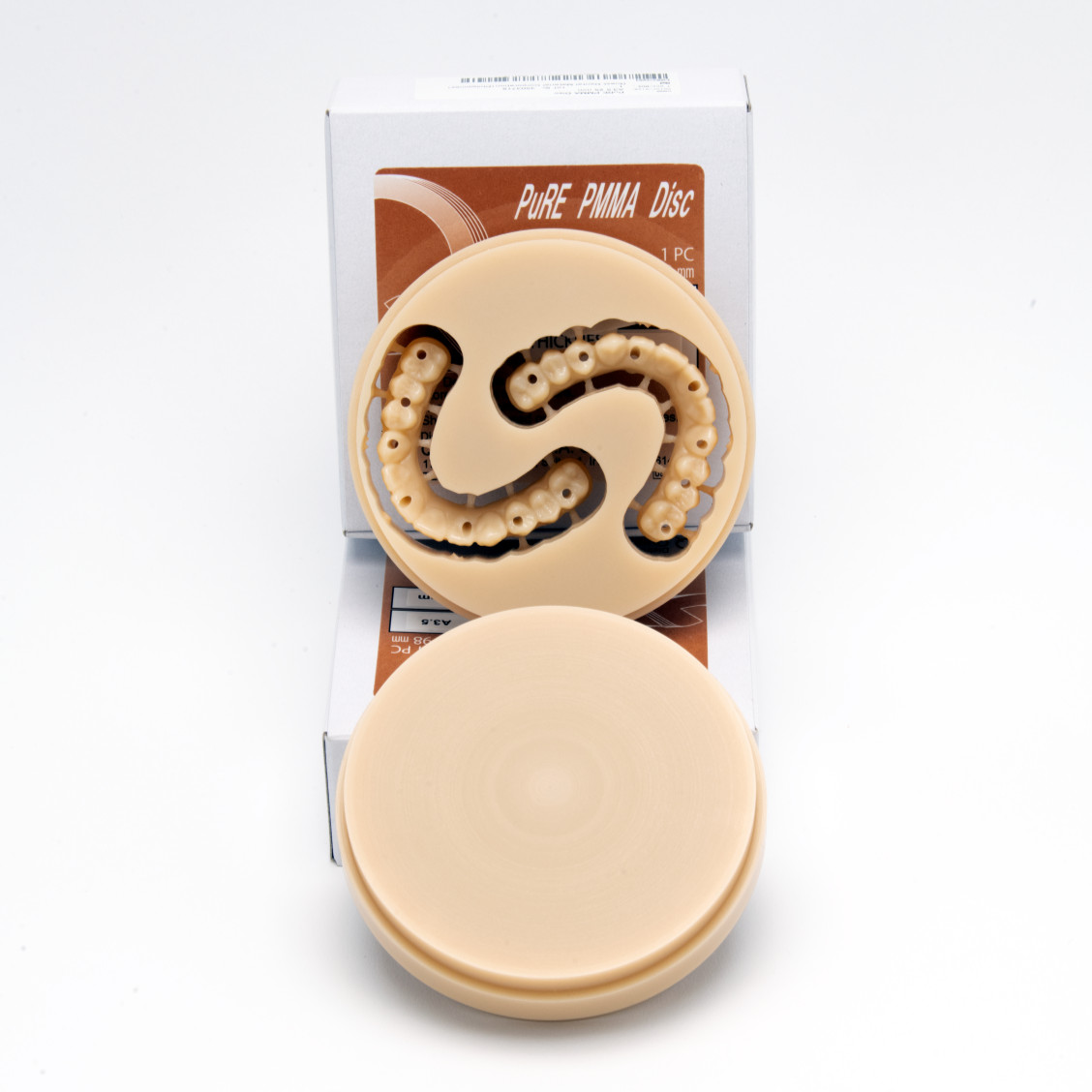 PuRE PMMA DISC 98mm Diameter Thickness 20mm CAD CAM Dental All Shades