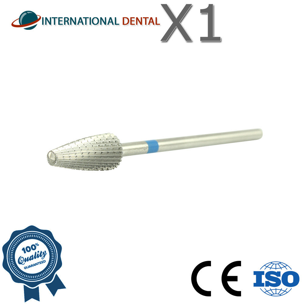 Dental Nail Lab Straight Cut Grinding Carbide Fraser Bur Medium Coarse Grit Ø6.0