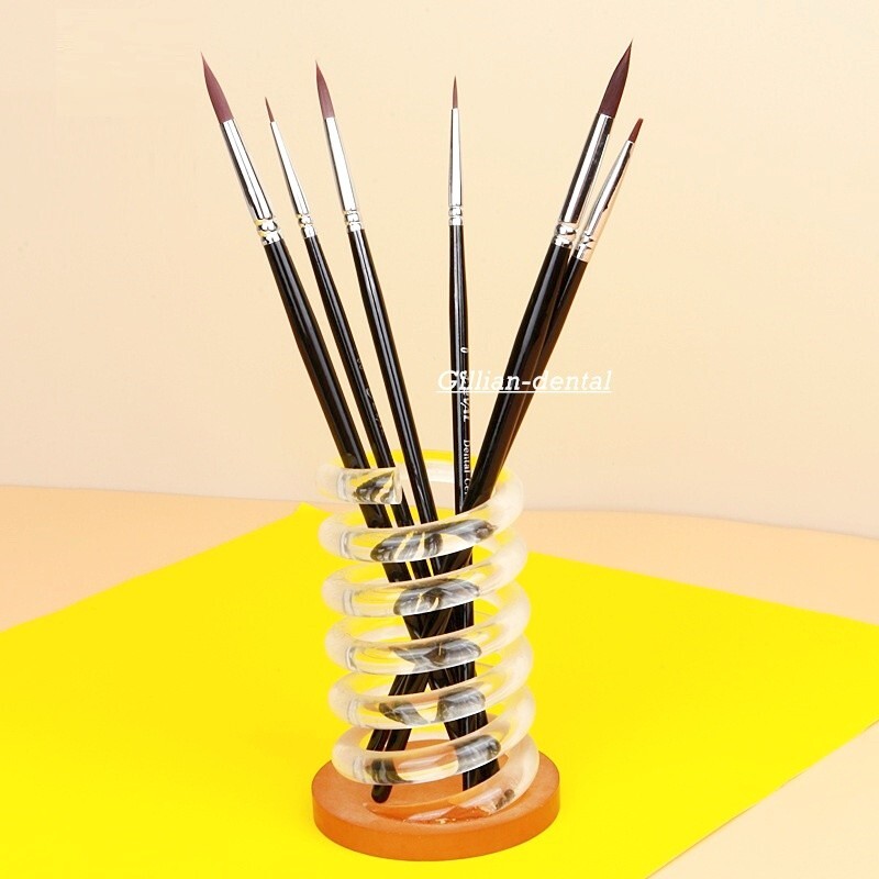6pcs Dental Porcelain Brush Pen Glaze Ceramic Brush Pen Dental Technician Tools