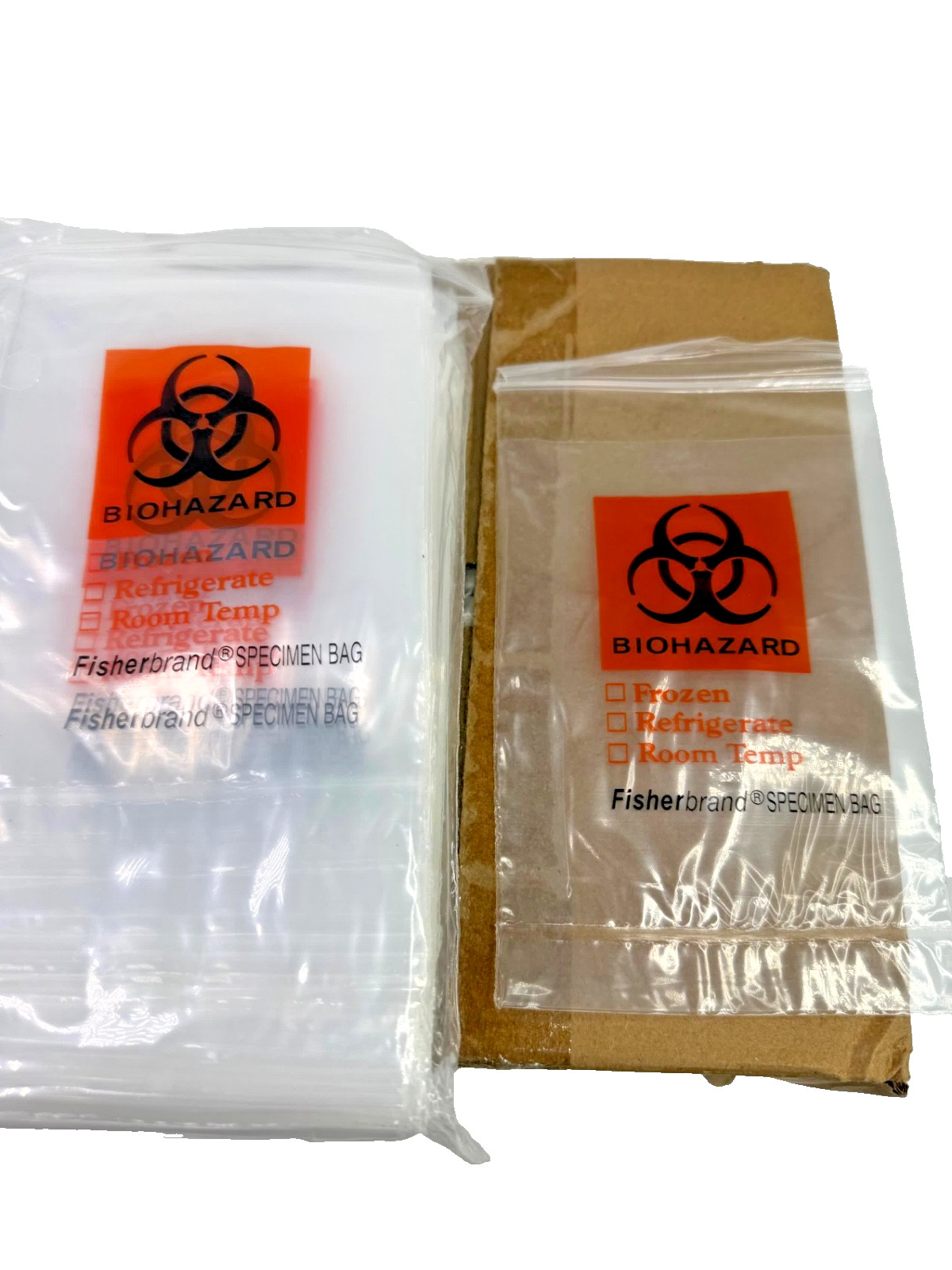 FISHERBRAND Cat No 01-800-00 BIOHAZARD SPECIMEN BAGS 4×6″ QTY 1000 BRAND NEW BOX