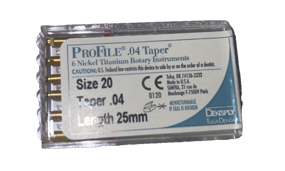 Dentsply ProFile NiTi Rotary Instruments Size 20/.04 Taper/25mm