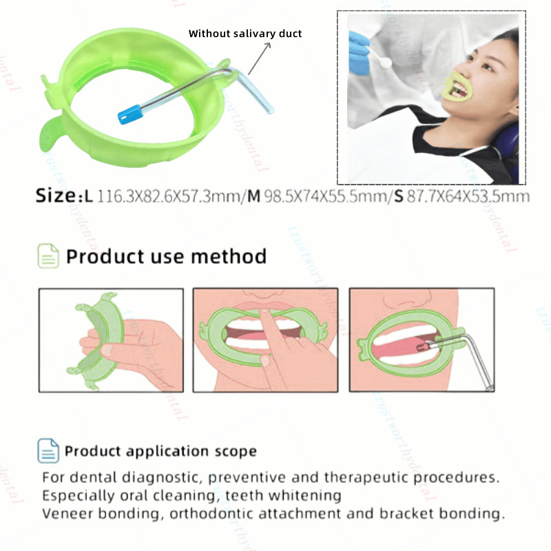 Orthodontic Mouth Opener Buccal Mouth Reaming Internal Support Smile Face S/M/L