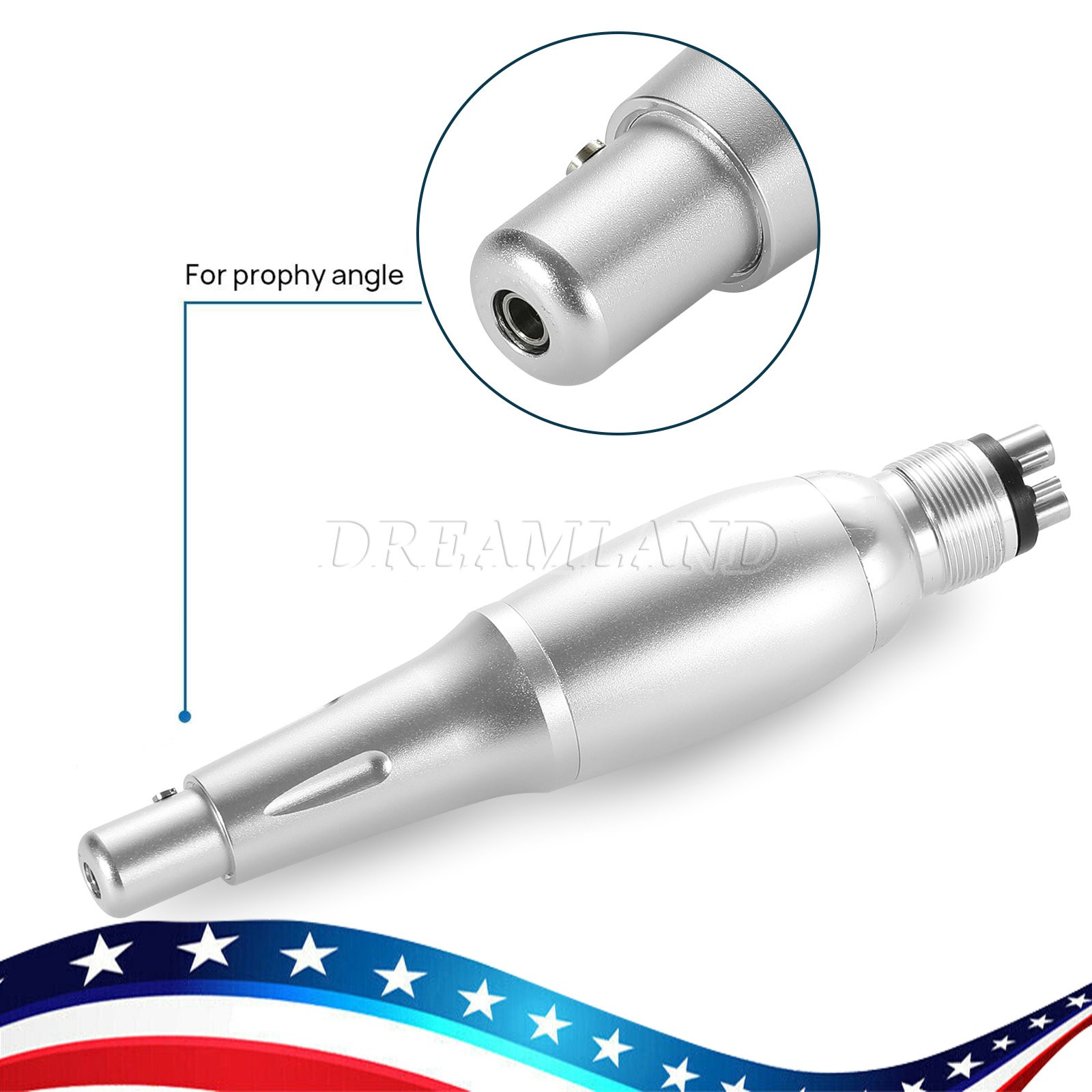 Dental Hygiene Prophy Handpiece Air Motor 4Holes 4:1 Nose Cone 360°Swivel PRU