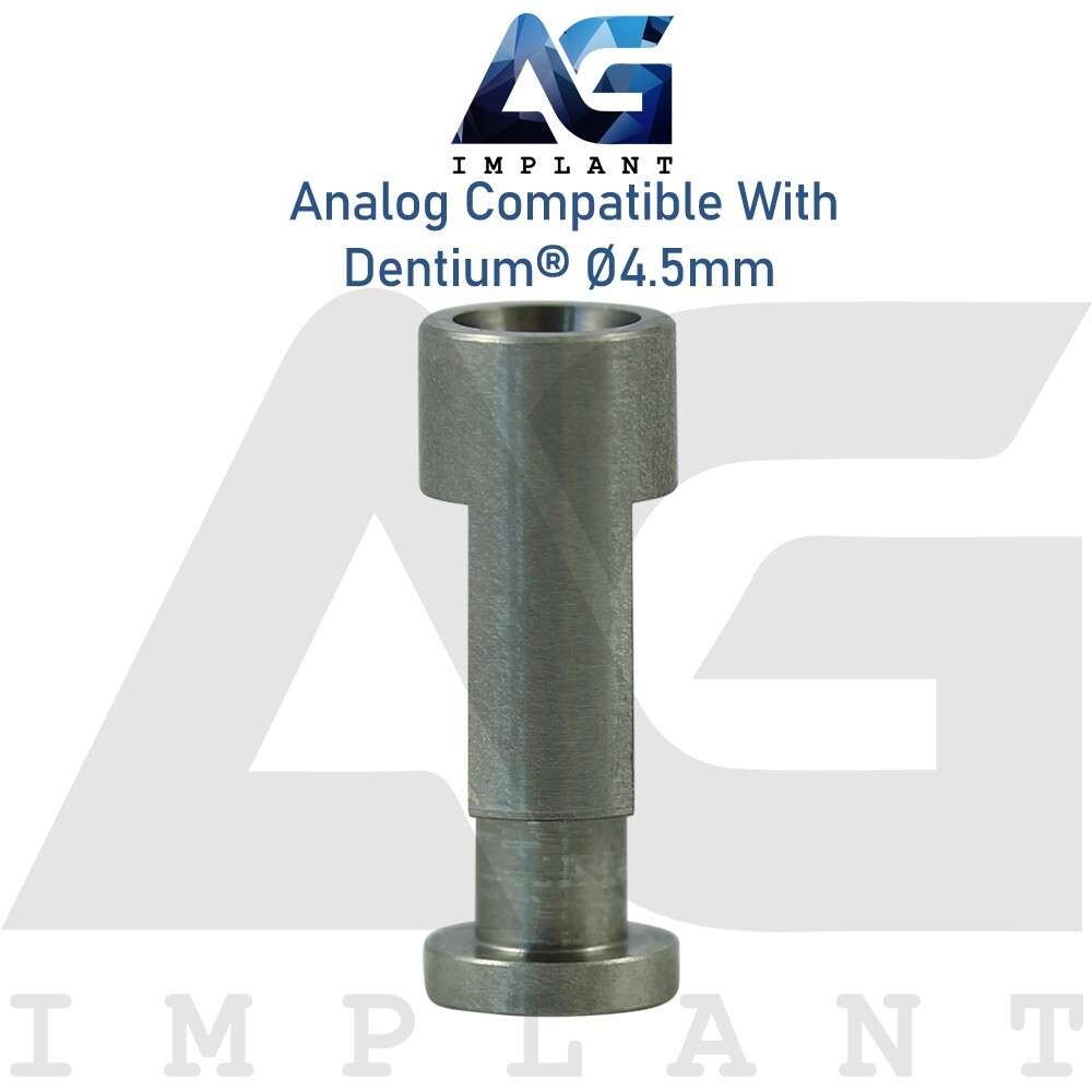 10 Dent!um® Compatible Fixture Analog 4.5mm Int Hex Connection Stainless Steel