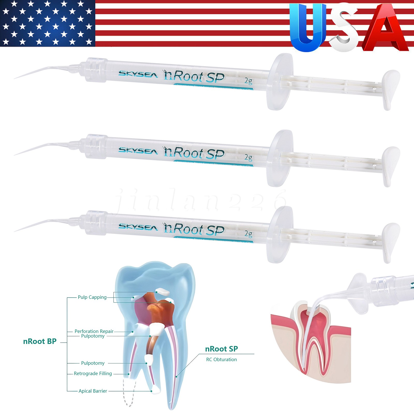2g SP Dental Injectable Root Canal Bioceramic Sealer Endodontic Sealing Filling
